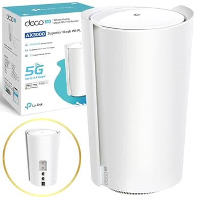 TP-Link Deco X50-5G AX3000Mbps Whole Home Wi-Fi 6 5G Router With Sim Slot, 5G/4G+Cat 6 Mesh WiFi Router, 2.5G Port For Ultra-Fast Speed, 230 m2 Seamless Coverage, Works with Alexa, HomeShield