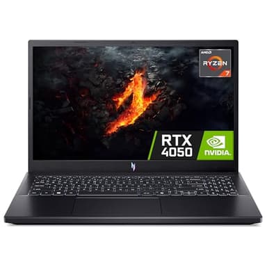 acer Nitro V15 ANV15-41 Gaming Laptop - AMD Ryzen 7 7735HS, 16GB, 512GB SSD, NVIDIA GeForce RTX 4050, 15.6" Full HD 165Hz, Windows 11, Black