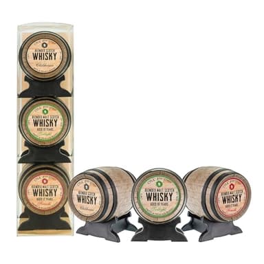 OSA Fine Spirits Triple Scotch Whisky Tasting Set, Barrel Edition | 40% ABV | 3 x 5cl | Barrel Whisky Gift Set Including Blended Scotch Whisky & Blended Malt Scotch Whisky | Enjoy Neat or in Drinks |
