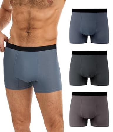 SUNCHIRI Mens Incontinence Pants,Washable Leakproof Boxer Briefs for Bladder Control, Regular Absorbency Modal Underwear Trunks 3 Pack (XL, Multicolor01)