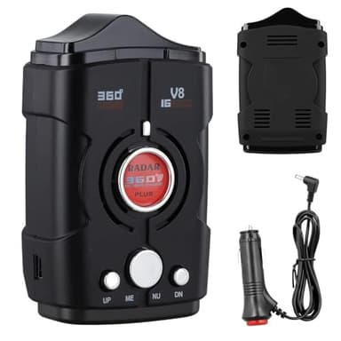 360° Radar Detector for Cars, Speed Camera Detectors, Car Radar Detector with 360° Real Time Voice Alerts, Quick Reaction, Enhanced Vehicle Safety