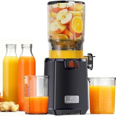 LINKChef Cold Press Juicer Machines, 130mm Diameter and 1.8L Capacity Juicers Whole Fruit and Vegetable, 250W Masticating Slow Juicer with Automatic Cutting, BPA-Free Tritan