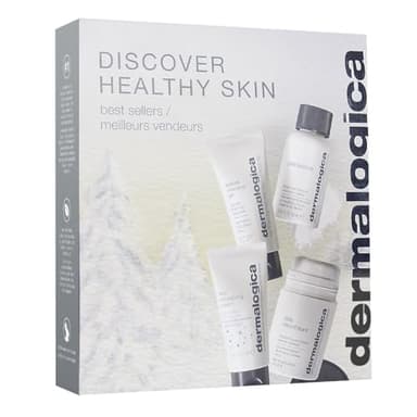 Dermalogica Discover Healthy Skin Kit, Christmas Edition, Polishes, Cleanses, Moisturisers, Precleanse 30ml, Special Cleansing Gel 15ml, Daily Microfoliant 13g, Skin Smoothing Cream 15ml