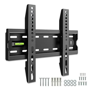 TV Wall Bracket for 15-42" Screens, Ultra-Slim TV Bracket with Built in Spirit Level - Flat to Wall Mount, 40kg Capacity, Max VESA: 300x200m