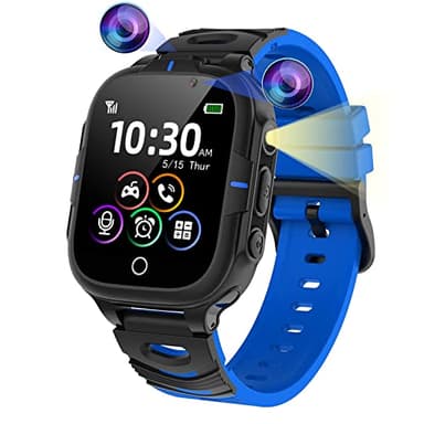 ELEJAFE Kids Smart Watch for Boys Girls, Calls, Phone, SOS, 24 Games, 2 Cameras, Smart Watch for Kids with Flashlights MP3 Music Alarm for Christmas Birthday Gifts