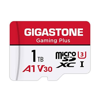 GIGASTONE 1TB Micro SD Card, Gaming Plus, Up to 150/120 MB/s, MicroSDXC Memory Card for Nintendo-Switch 1, SteamDeck, 4K UHD Video, UHS-I A1 V30 U3 C10 with Adapter
