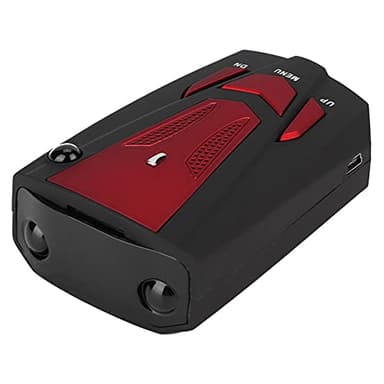 360 Degree V7 GPS Radar Detector Car Speed Alert Safety Voice Band 16 for Traffic Safety (Red)
