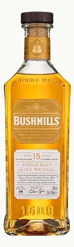Bushmills Single Malt Irish Whiskey 15 Year Old 70cl | Bourbon Barrel Aged | Cognac Cask Finished