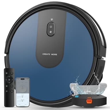 eitton Robot Vacuum Cleaner with Mop, 4-in-1 Robotic Vacuums, 5000Pa Ultra Strong Suction, Auto Carpet Boost,Self-Charging, Alexa/App/WiFi for Pet Hair Hard Floor