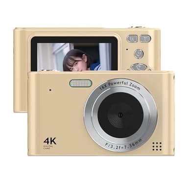 Andoer 4K Digital Camera, 48MP Compact Portable Photo Camera Face Detection