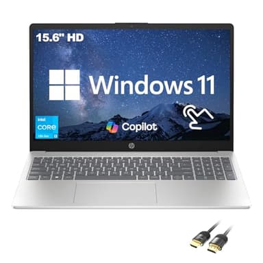 HP 2025 New 15.6" HD Touchscreen Laptop, Intel i3-1315U, 32GB RAM, 1TB SSD, AI Copilot, PDG HDMI Cable, US Version KB, For Business & Student, Windows 11