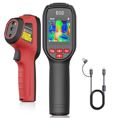 HIKMICRO E02 Thermal Camera，SuperIR 240 x 240 IR resolution with Visual Camera, SuperScene™, Portable Compact Thermal Imaging Camera with Laser pointer, 20Hz refresh rate, -20°C to 400°C