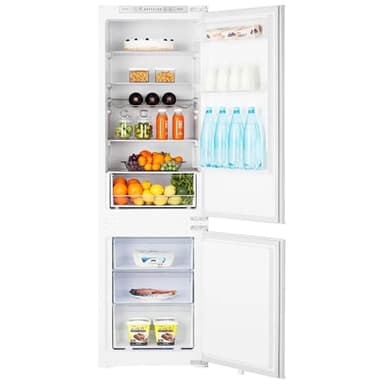Teknix BITH70FF 70/30 Integrated Fridge Freezer - Built-in with 246L Capacity - Total No Frost - Digitals Controls - White, H176.8 x W54.0 x D54.0 (cm)