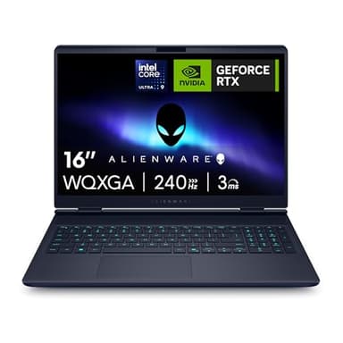 Alienware Gaming Laptop 16 QHD+ Display, Intel Core Ultra 9-275HX, 32 GB DDR5 RAM, 1 TB SSD, NVIDIA GeForce RTX 5070 8 GB GDDR7, Windows 11 Home - Blue