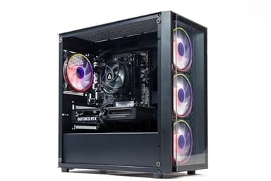 GTR Gaming PC | AMD Ryzen 5 5600X, RTX 4060 Ti 8GB, 16GB DDR4 3600MHz, 1TB SSD, 600W 80+ Bronze PSU, ARGB Glass Case, WiFi, Windows 11 Home | Prebuilt Gaming Desktop PC