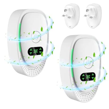Air Purifier for Bedroom Smokers, 2-Pack Plug-In Negative Ion Air Purifier, Portable Mini Ioniser for Home, Quiet Odour Remover for Pets, Toilets, Offices, Rooms