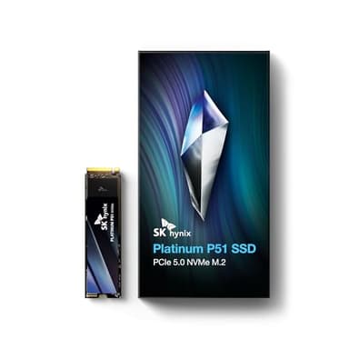 SK Hynix Platinum P51 1TB SSD PCIe 5.0 NVMe 2.0 Up to 14,700MB/S, M.2 2280 Internal SSD Gen5, Designed for Heavy Users & Gamers, Compatible with PC, Laptop and Game Console