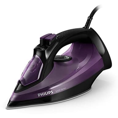 Philips 5000 Series Steam Iron, 2400 W Power Continuous Steam Flow 45 g/min, Built-in Anti-Limescale System, Steam boost 180 g, SteamGlide Plus (DST5030/80)