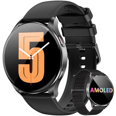 Blackview Smart Watch for Men Women Answer/Make Call, 1.43" AMOLED Ultra-HD Screen Fitness Watch with Heart Rate/Sleep/SpO2/Stress Monitor, 110+Sports IP68 Waterproof Activity Tracker for iOS Android