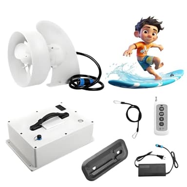 Electric Kayak Motor Kit with Inflatable SUP Fin, Battery Options, 4 Speed Settings, Suitable for Surfboards, Speeds up to 20 km/h