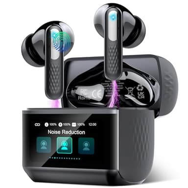 Wireless Earbuds, Bluetooth 5.4 Headphones In Ear with Multifunctional Touchscreen, 48H HiFi Stereo Bluetooth Ear buds with ANC/ENC Noise Cancelling, 5 EQ Modes, IP7 Waterproof Bluetooth Earphones