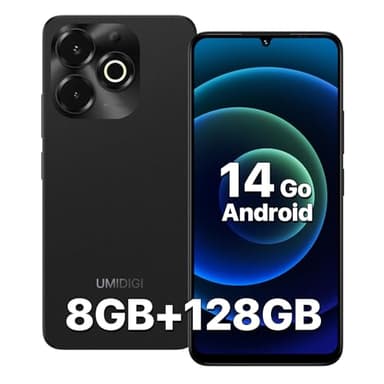 UMIDIGI G9x Mobile Phones, Android 14 Go Smartphone, 8(4+4) GB +128GB/1TB, 6.75" HD+ 90Hz Display Phone, 4G Dual Sim Free Unlocked Mobile Phones, 5000mAh, 13MP, FaceID/Fingerprint, Black