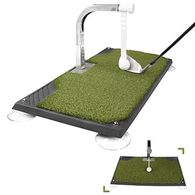 Golf Swing Trainer - Golf Training Equipment with 5 Height Adjustments - Iron and Club Practice Simulator in Home & Indoor - Portable Swing Practice Mat, True Impact