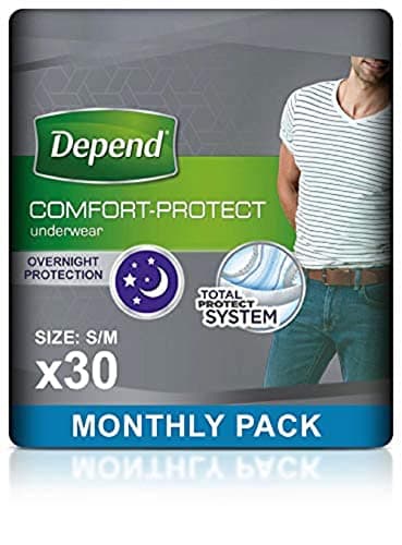 Depend Comfort Protect Incontinence Pants for Men, Small/Medium, 30 Pants