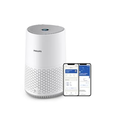 Philips Air Purifier 600 Series, Energy Efficient with Smart Sensor, For allergy sufferers, HEPA filter removes 99.97% of pollutants, Covers up to 44m2, App control, White (AC0651/10)