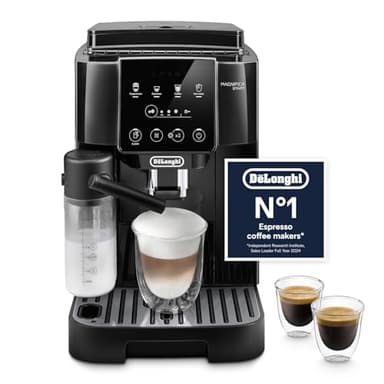 De'Longhi Magnifica Start ECAM220.60.B, Fully Automatic Bean to Cup Coffee Machine with 4 One-Touch Recipes, Soft-Touch Control Panel, Auto Milk, 1450W, Black