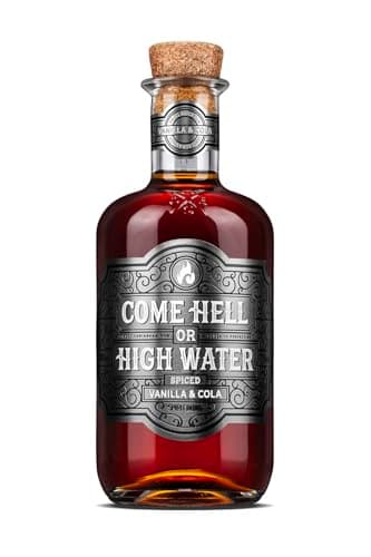 Come Hell or High Water Spiced Rum - 70cl, 38% ABV - Vanilla and Cola Flavoured Rum - Dark and Flavourful - Delicious in Mixed Drinks or Classic Cocktails
