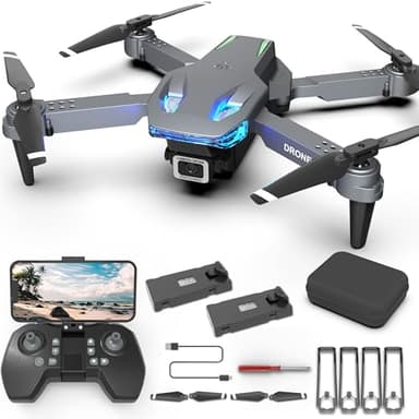 Wipkviey T28 Drone with Camera for Kids/Adults/Beginners | Foldable RC Quadcopter Toys, Birthday Present for Boys Girls with 26-30 Mins Flight (w/2 Modular Batteries and Carrying Case)