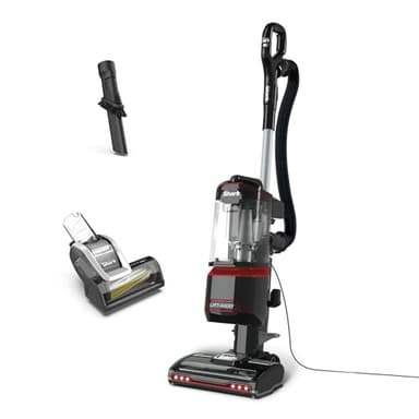 Shark Corded Upright Vacuum Cleaner 1.1L with Lift-Away Technology, Pet Model, LED Headlights, Anti-Allergen, 8m Cord, 750W, Pet, Crevice, Multi-Surface Tools, Red/Black, NV602UKT