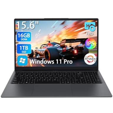 2025 Gaming Laptop 15.6 In Laptop Computer with AMD Ryzen 7 5825U Processor, 16GB DDR4, 1T SSD, FHD Display 1920*1080P, Win 11 PRO, with Fingerprint Sensor & Backlit Keyboard (5825U, 16GB+1TB)