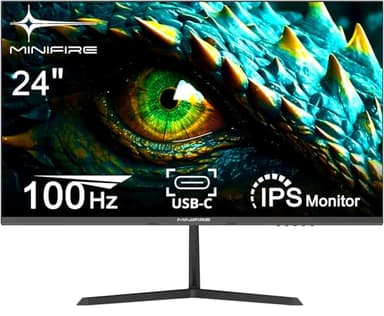 Minifire 24 Inch Monitor, USB Type-C Port, 100Hz,Eye-Care for Business and Office, Ultrathin Bezel, FHD 1080P Computer Monitor PC Screen, FlickerFree, Lowblue Mode, Anti Glare, HDMI Port(24X3AL)