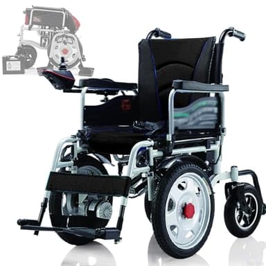 Electric Wheelchairs for Adults &Seniors Foldable Front-Wheel Drive All Terrain Wheelchair Motorised Wheelchairs UK Electric Wheelchair 500W Dual Motors (Black)