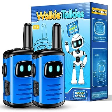 EUTOYZ Walkie Talkie for Kids 3-8, Gift for Boys 5-8, Outdoor Toy for Ages 4-7, Sensory Toy for Autism, Camping Accessory - Blue