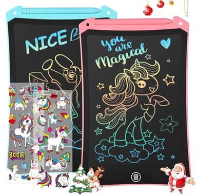 cimetech Toys for Ages 2-4, LCD Writing Tablet for Kids 2 Pack, 10 Inch Coloring Books Drawing Pad, Travel Essentials Airplane Toys Road Trip Activities, No Mess Coloring Books for Toddlers 1-3