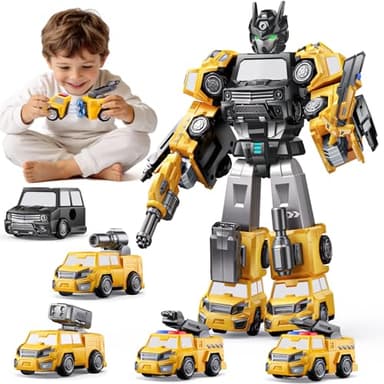Transforming Boys Toys Age 5 6 7 8,Magnetic Transform Robot Toy for Kids