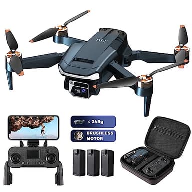 Enduring Brushless Motor Drone with 84 Mins Super Long Flight Time, Drone with 4K HD Camera for Beginners, CHUBORY A77 WiFi Quadcopter, Follow Me, Auto Hover,A77-UK-250526-1