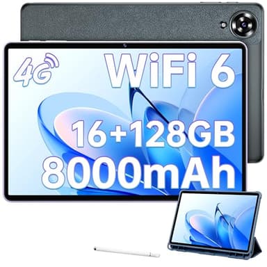 OUKITEL OT11 Tablet 11 Inch Android Tablets, 8000mAh Battery, 4G Tablet with Sim Card Slot, 12GB RAM 64GB ROM(TF 2TB), 5G WiFi|Dual Speaker, Type-C, GMS, 3.5mm Jack-Gray