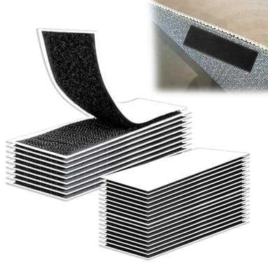 teasteam 24PCS Rug Gripper for Carpeted Floor Carpet Stickers for Rugs Stop Rugs Moving on Carpet for All Kinds of Rugs, Suitable Carpet Grippers for Marble, Wooden Floors & More(3 * 10cm)
