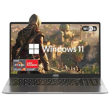 2025 Laptop with AMD Ryzen 7 5700U Processor(8C/16T, Up to 4.3GHz), 16.1“ FHD Display Laptop Computer with Backlit Keyboard, 16GB RAM 512GB NVMe SSD, WiFi 6, HDMI, USB3.2, Type-C, 53Wh Battery