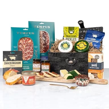 Charcuterie Gourmet Hamper | Gift Hamper with Meats, Cheeses, Chutneys, Pâté & Snacks | Perfect Cheese & Meat Food Gift for Men, Women & Food Lovers