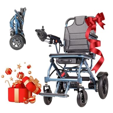 ByteTecpeak D04 Lightweight Foldable Electric Wheelchair with Removable 10Ah Lithium Battery Driveable 20km Range,500W Motor,Aluminium Powerchair 18.6kg Portable for Travel & Airplane Approved