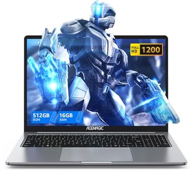 ACEMAGIC 2025 AX16 Laptop Computer - 16 inch Quad-Core Alder Lake N-97 Processor Up to 3.6GHz (Beat N5095) Notebook Computer, 16GB Ram DDR4 512GB SSD PC Laptops with FHD Display, 2.4G/5G WiFi, BT5.0