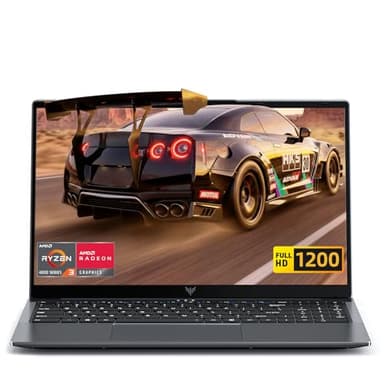Tivique 2026 16 Inch FHD Laptop Ryzen 4300U Quad-Core (Processor Up to 3.7GHz) - 16GB DDR4 RAM 512GB M.2 SSD, Support Dual-Band WiFi, HDMI, USB 3.2,BT 5.2, 1200 16:10 HD Display, 5000mAh Long-Batter