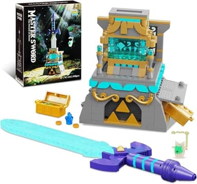 QLT BOTW The Master Sword Glowing Building Block Set，Compatible with Lego Link’s Sword Toy Set for Adults Boy Fans Kids Ages 6-12 Year Old（498PCS）