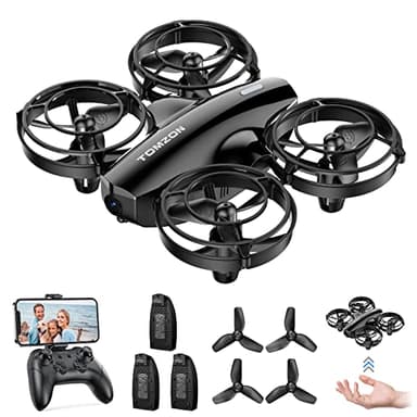 Tomzon Mini Drone for Kids with Battle Mode, 1080P Camera, A24W Beginner Drone, 3 Modular Batteries, 3D Flip, Headless Mode, 3 Speeds, High-speed Rotation, Best Gift for Boy & Girl