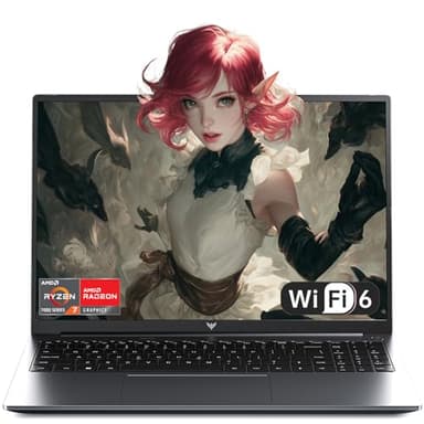 Tivique 2026 Gaming Laptop - 15.6 Inch FHD with Ryzen 5 7430U Processor up to 4.3GHz (beat i7-1260P) 8C/16T - 16GB RAM DDR4x2 512GB M.2 SSD, HDMI,BT5.2, USB3.2,Type-C,Privacy, 65W Fast Adapter, WiFi 6